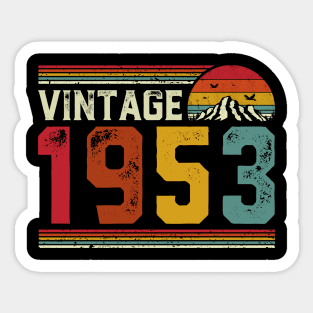 Vintage 1953 Birthday Gift Retro Style Sticker